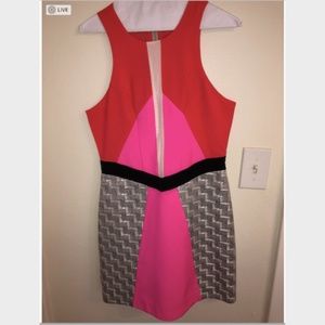 Pink Stitch Cocktail Dress, Size 6